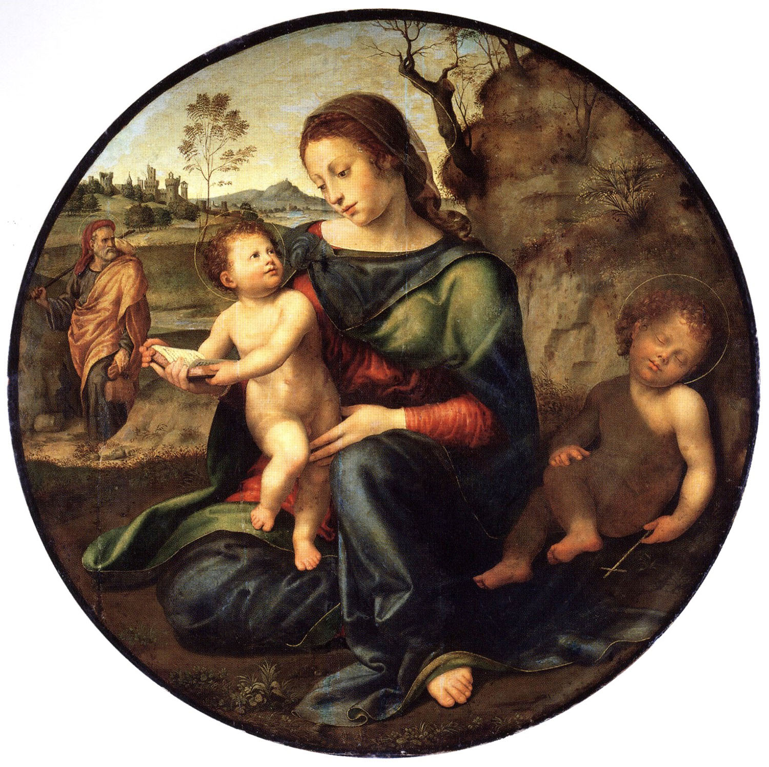 Джулиано Бурджардини. "Мадонна с Младенцем, святым Иосифом и Иоанном Крестителем". Около 1520.