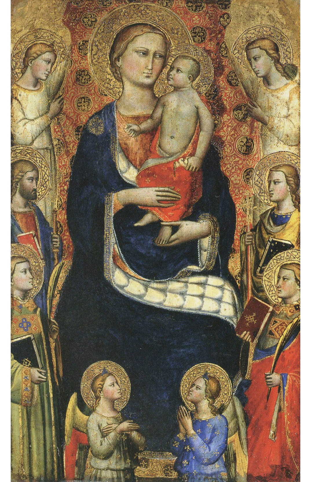 Мастер цеха шерстянщиков. Работал в конце XIV - начале XV века во Флоренции. "Мадонна с Младенцем, четырьмя святыми и четырьмя ангелами".