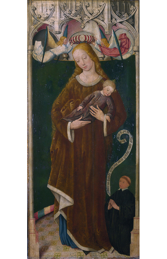 Круг Мастера из Лисборна. "Мадонна с Младенцем и донатором". Около 1475-1490.