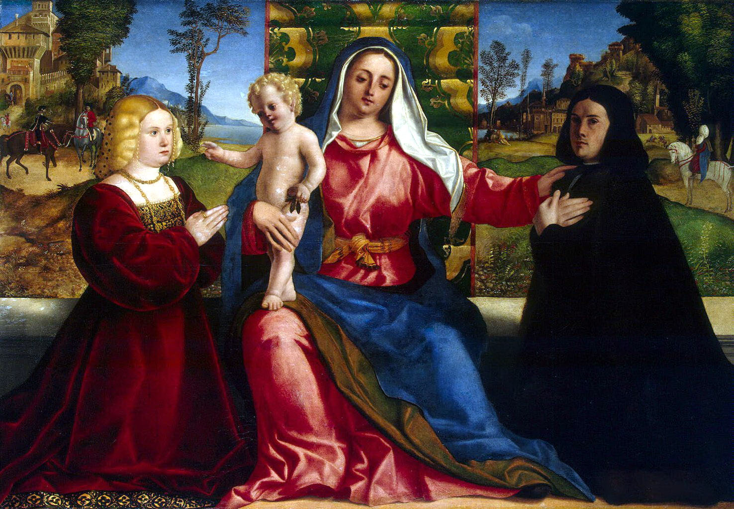 "Мадонна с Младенцем и заказчиками". Около 1505.