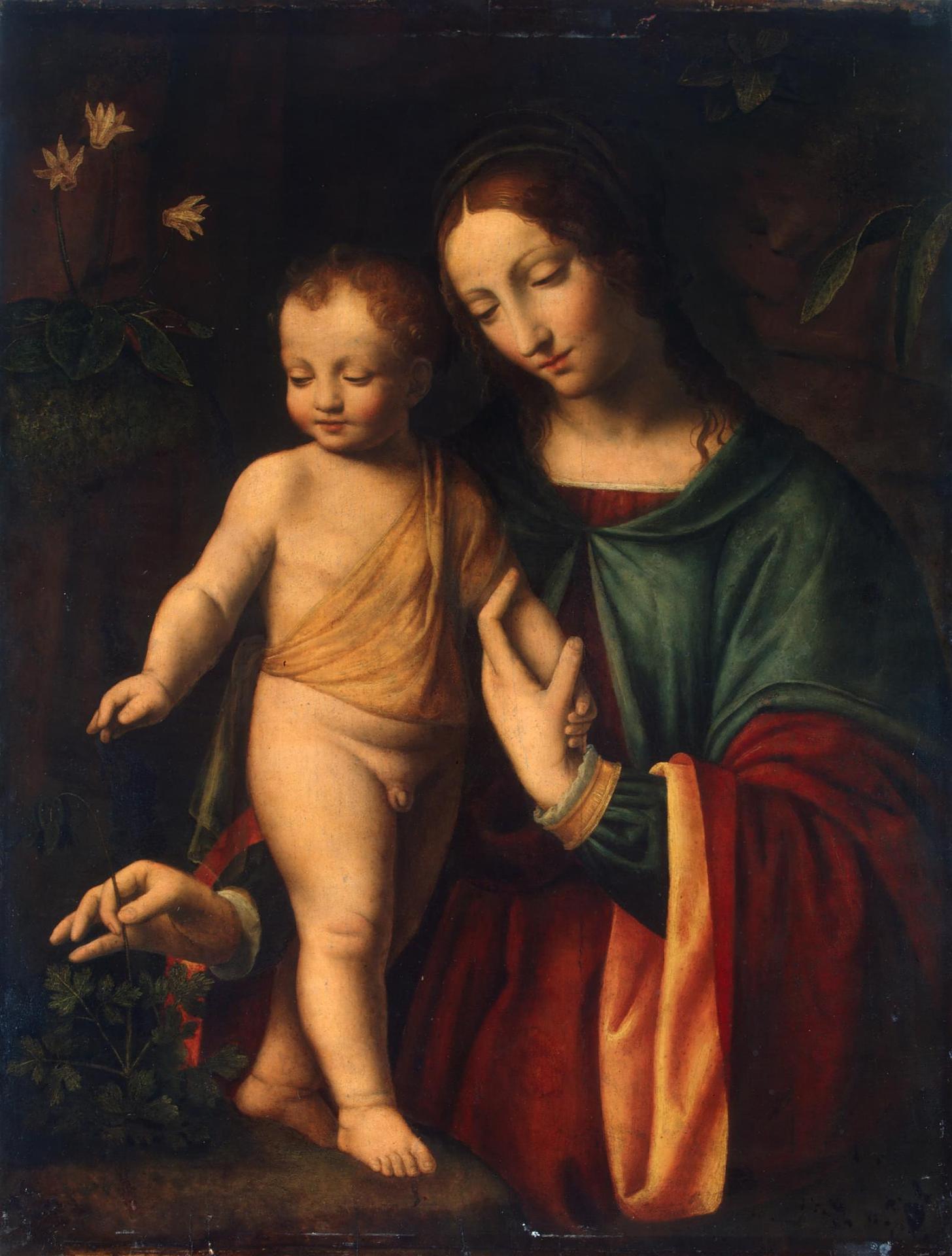 Бернардино Луини, мастерская. "Мадонна с Младенцем". 1512-1515. Эрмитаж, Санкт-Петербург.