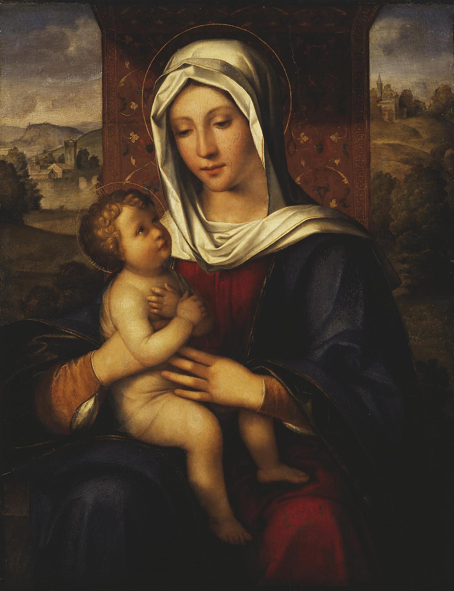 Бокаччо Боккаччино. "Мадонна с Младенцем". 1518-1520. Эрмитаж, Санкт-Петербург.