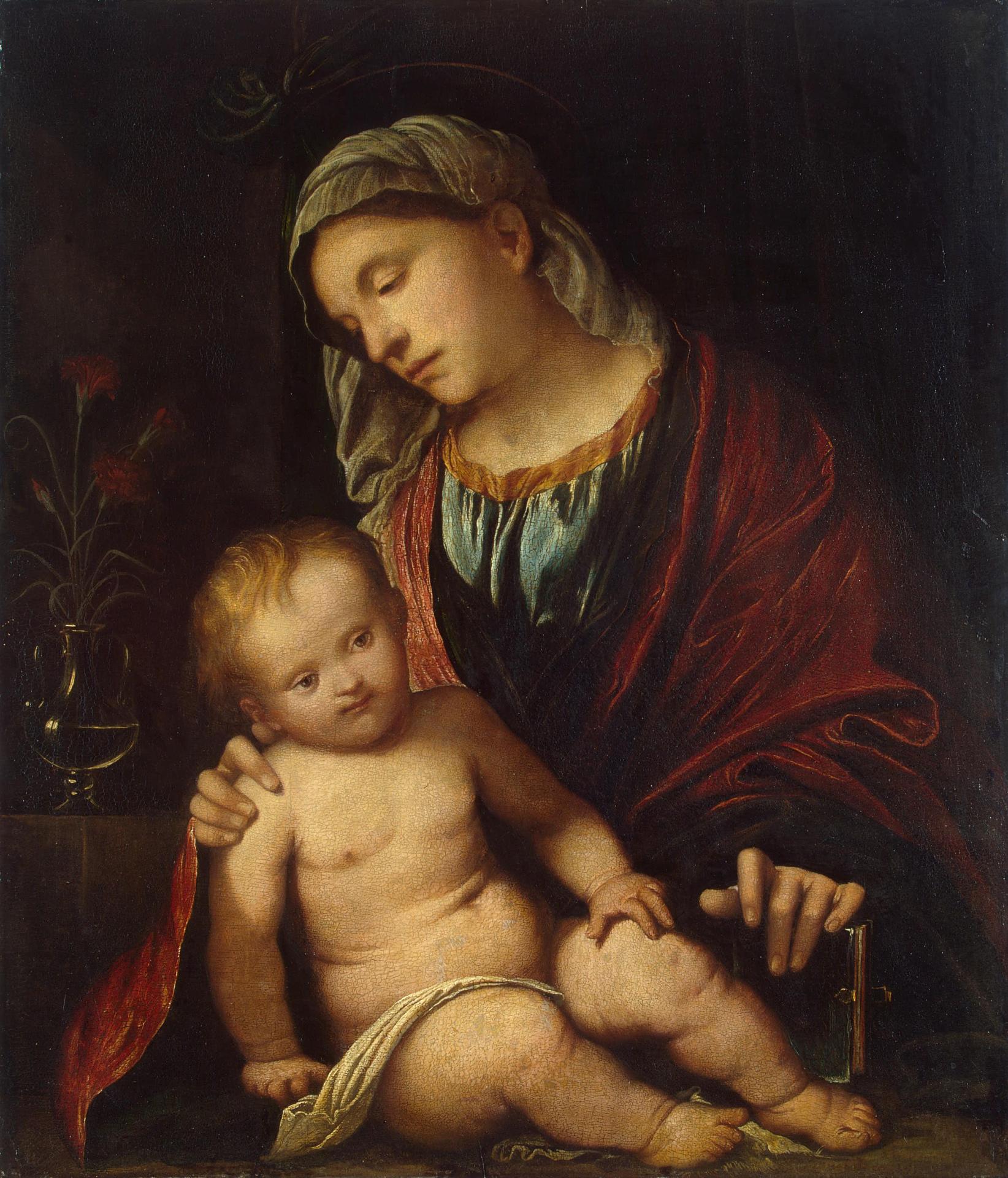Джироламо Романино. "Мадонна с Младенцем". Конец 1520-х.