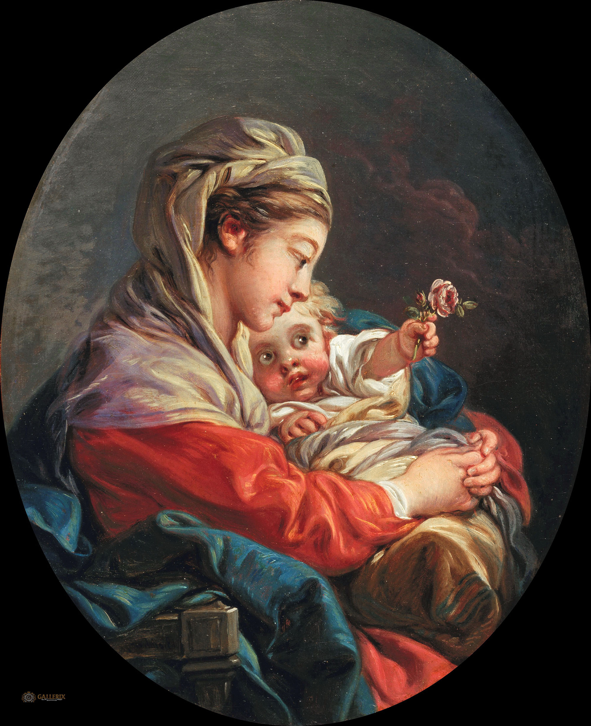 Франсуа Буше. "Мадонна с Младенцем". 1765-1770. Музей искусств, Сан-Франциско.