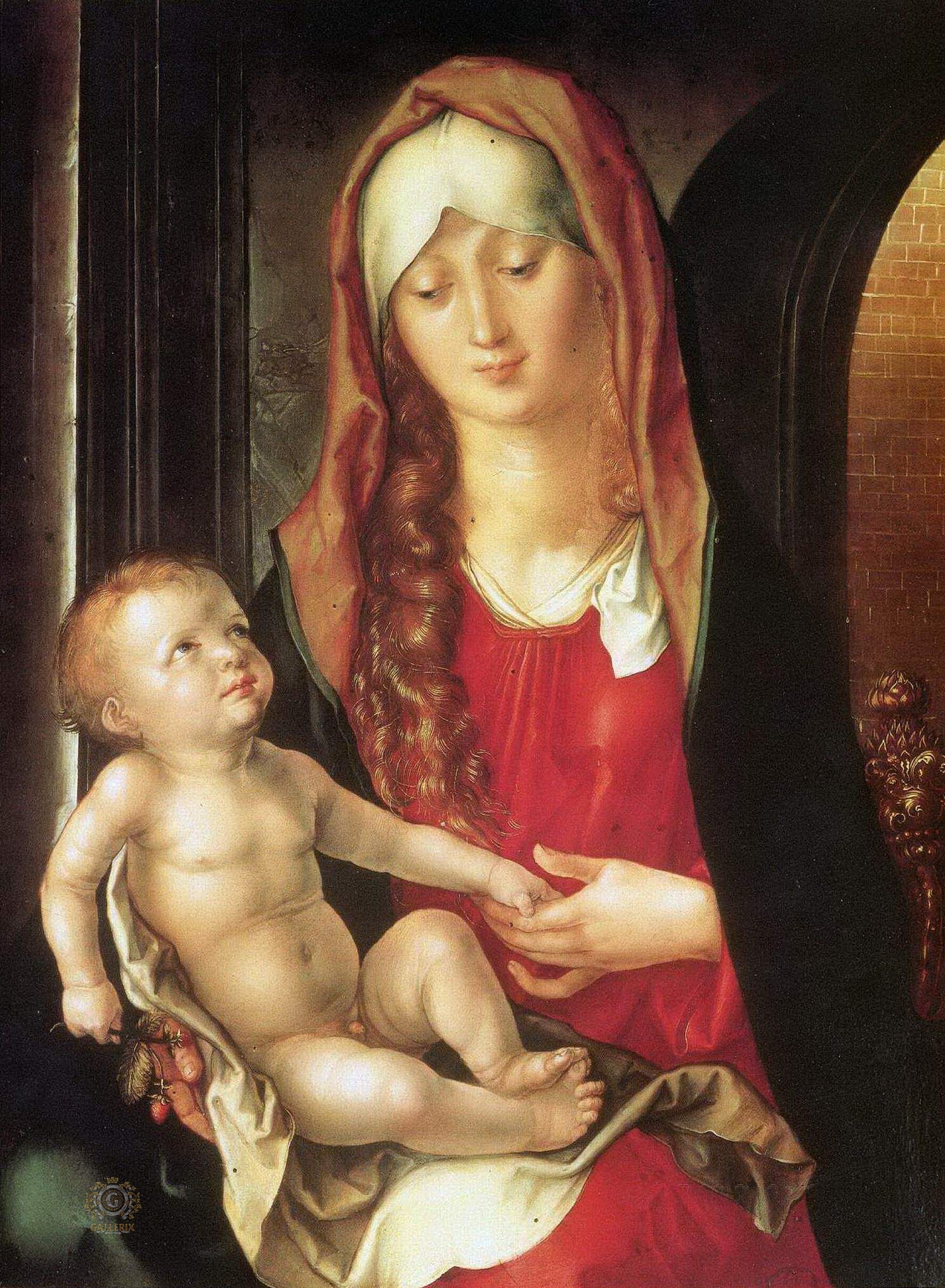 Альбрехт Дюрер. "Мадонна с Младенцем перед аркой". 1494-1499. Фонд Маяньяни-Рокка, Траверсетоло.