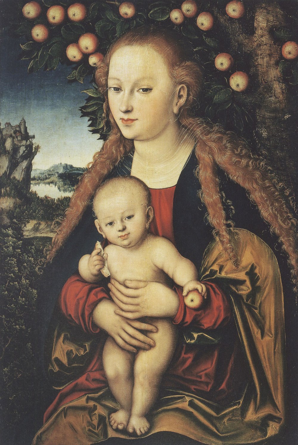 Лукас Кранах Старший. "Мадонна с Младенцем под яблоней". Около 1530.