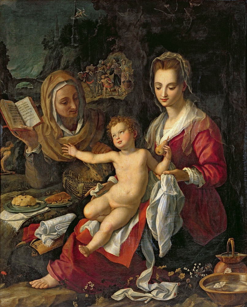 Алессандро Аллори. "Мадонна с Младенцем и святой Елизаветой". 1603. Музей Конде, Шантийи.