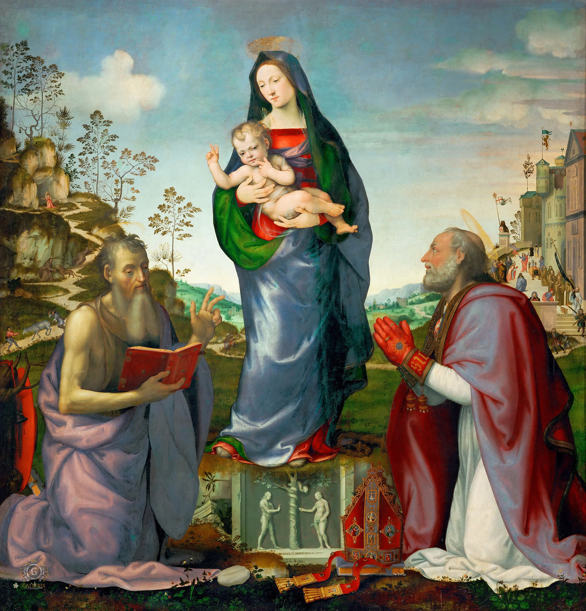 Мариотто Альбертинелли. "Мадонна с Младенцем и со святыми Иеронимом и Зиновием". 1506.