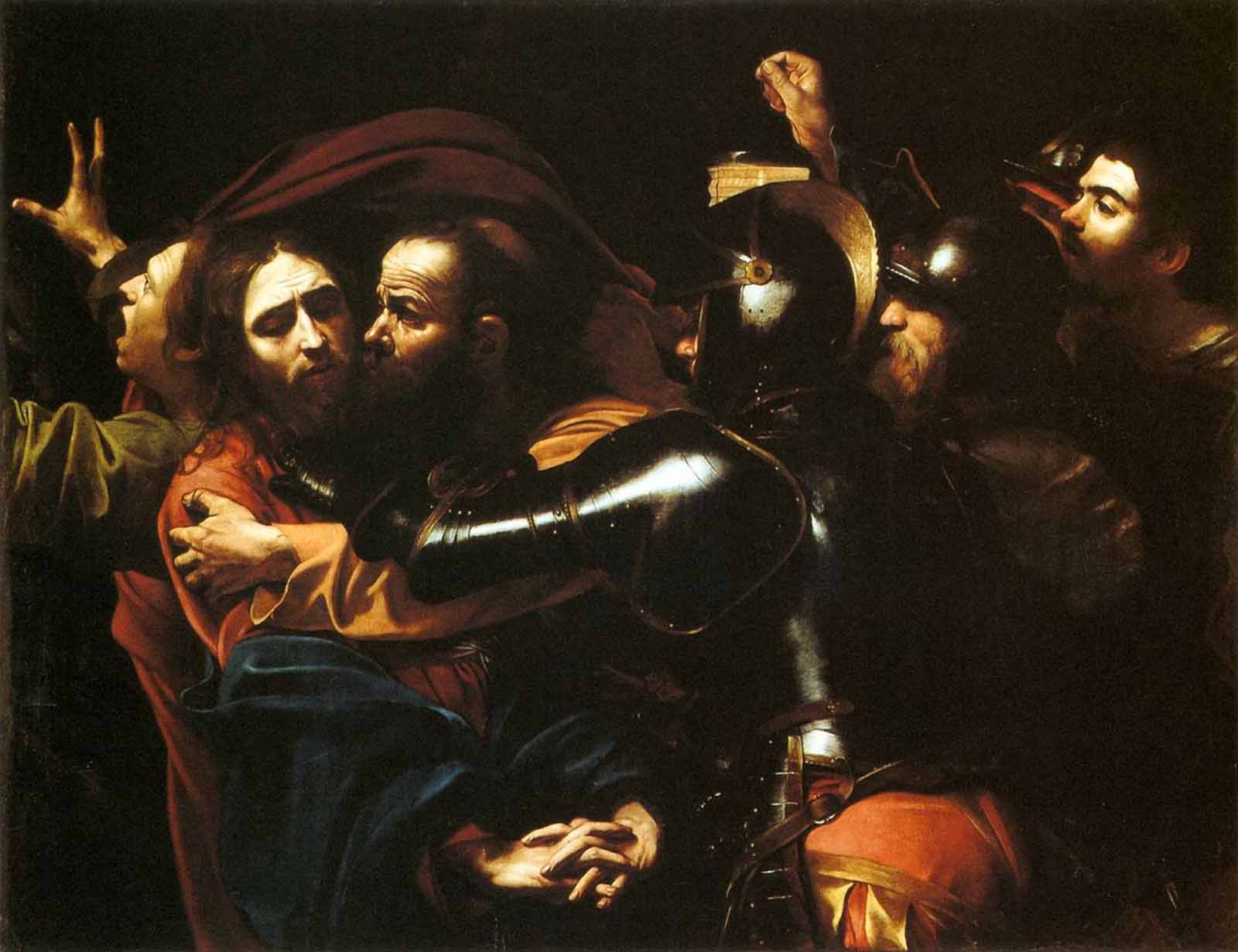 Караваджо. Взятие Христа под стражу в Гефсиманском саду. 1602.