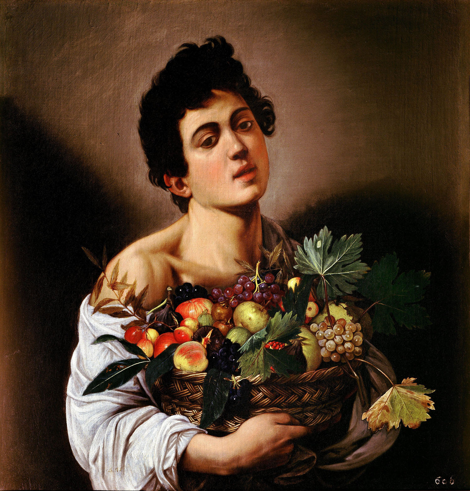 Караваджо. Юноша с корзиной фруктов. 1593.