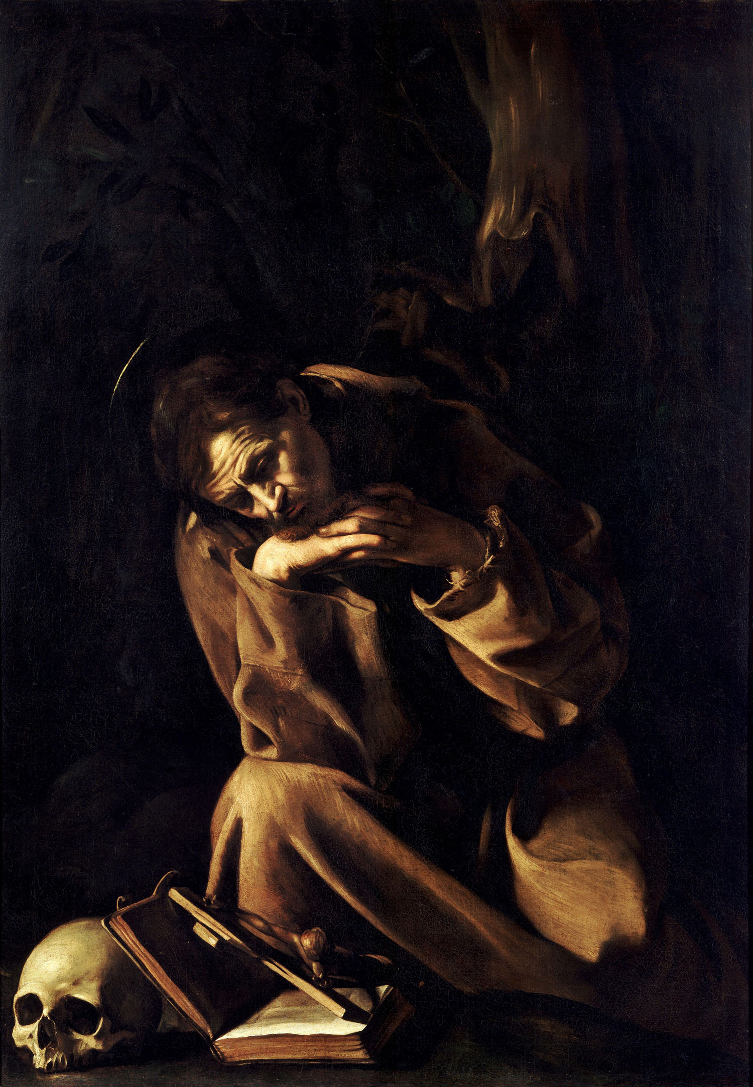 Караваджо. Святой Франциск в раздумье. 1609.
