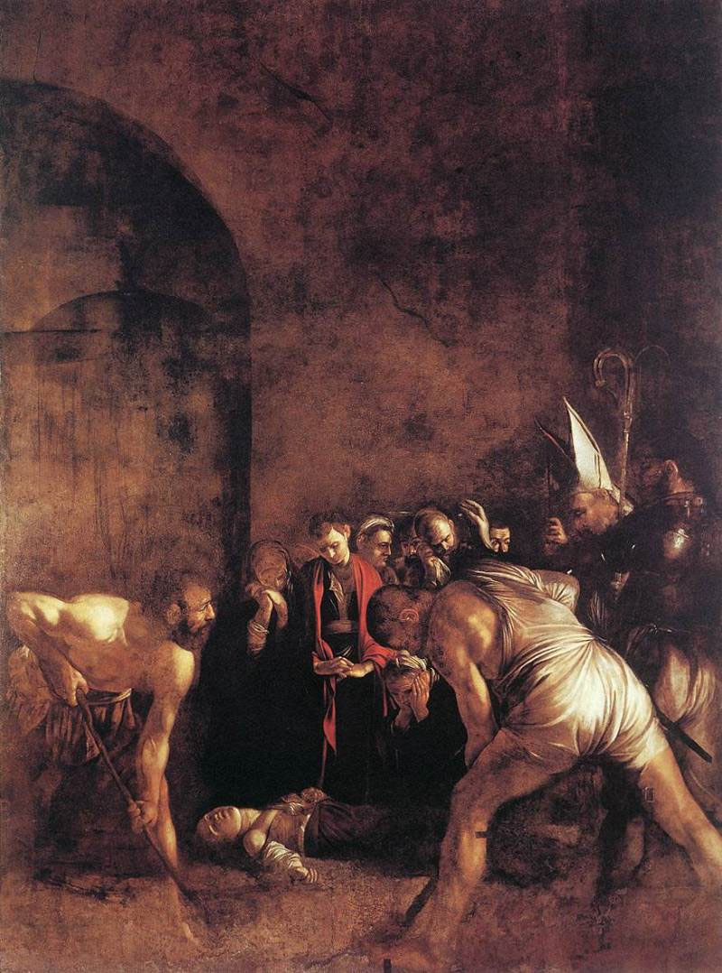 Караваджо. Погребение святой Лучии. 1608.