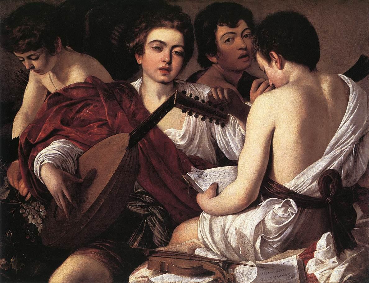Караваджо. Музицирующие мальчики. 1594.
