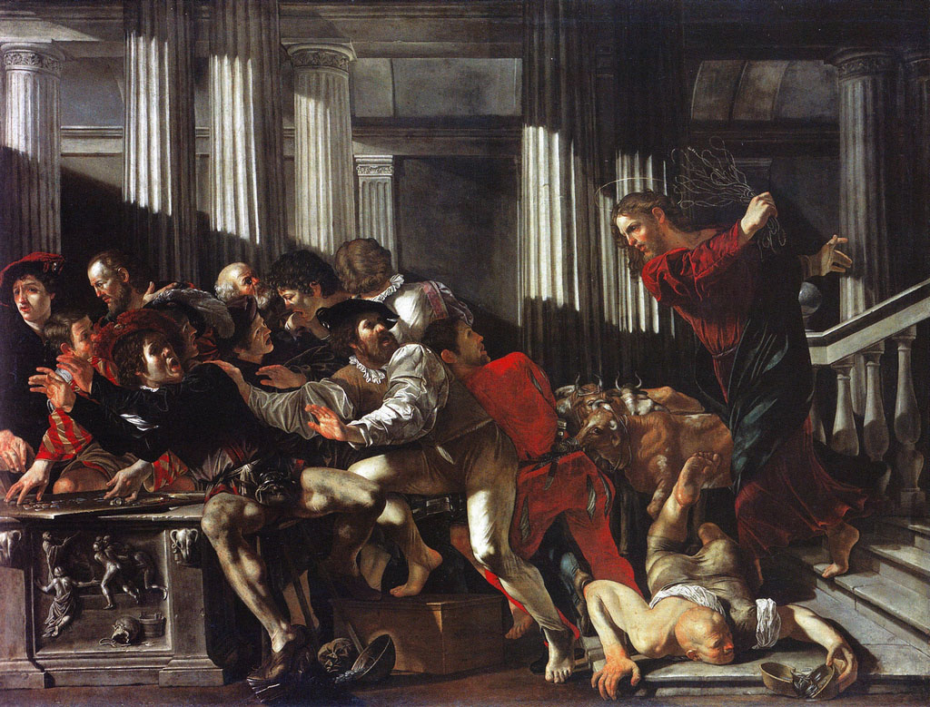 Франческо Бонери. Христос, изгоняющий из храма торговцев. 1615.