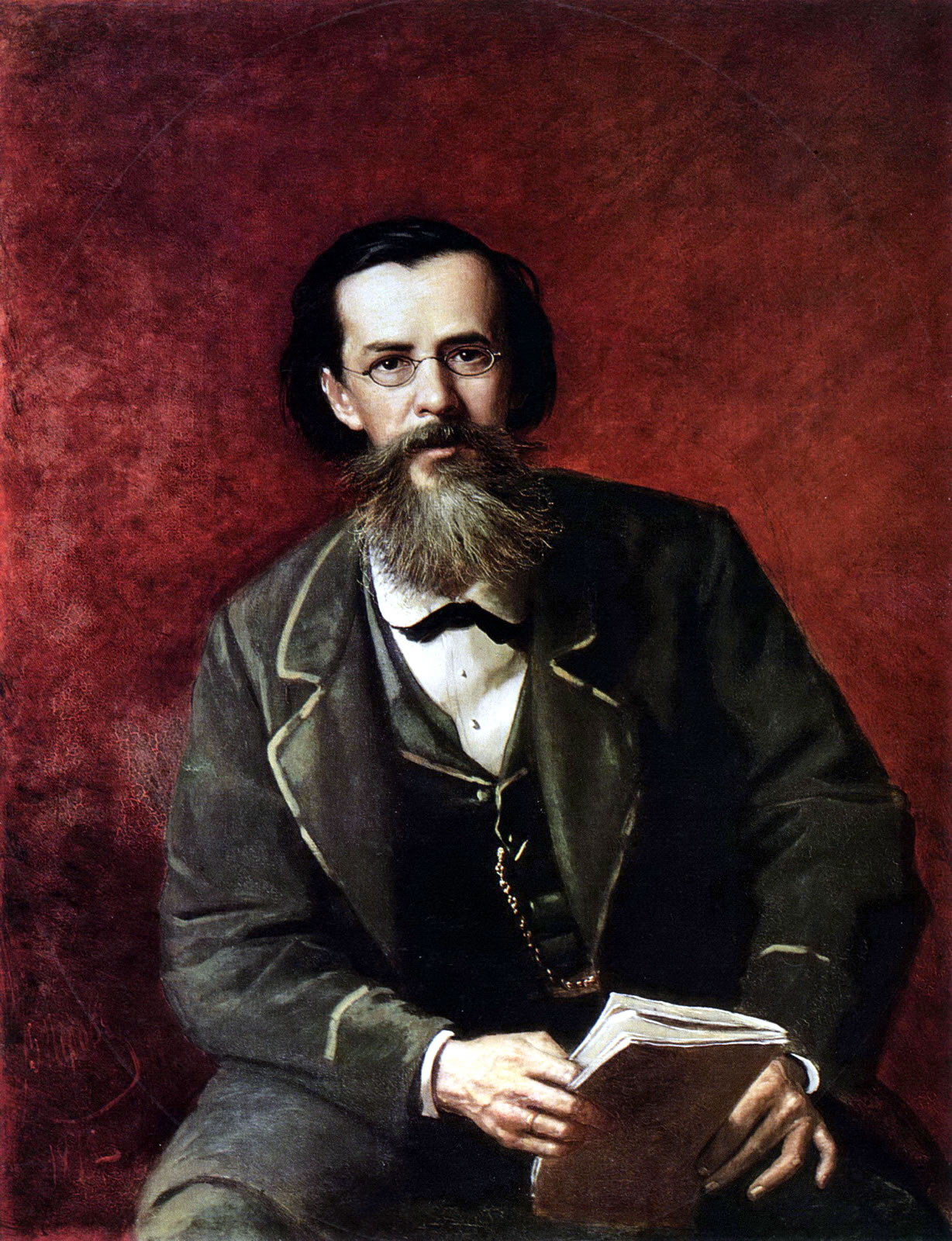 Василий Григорьевич Перов. "Портрет А. Н. Майкова". 1872.