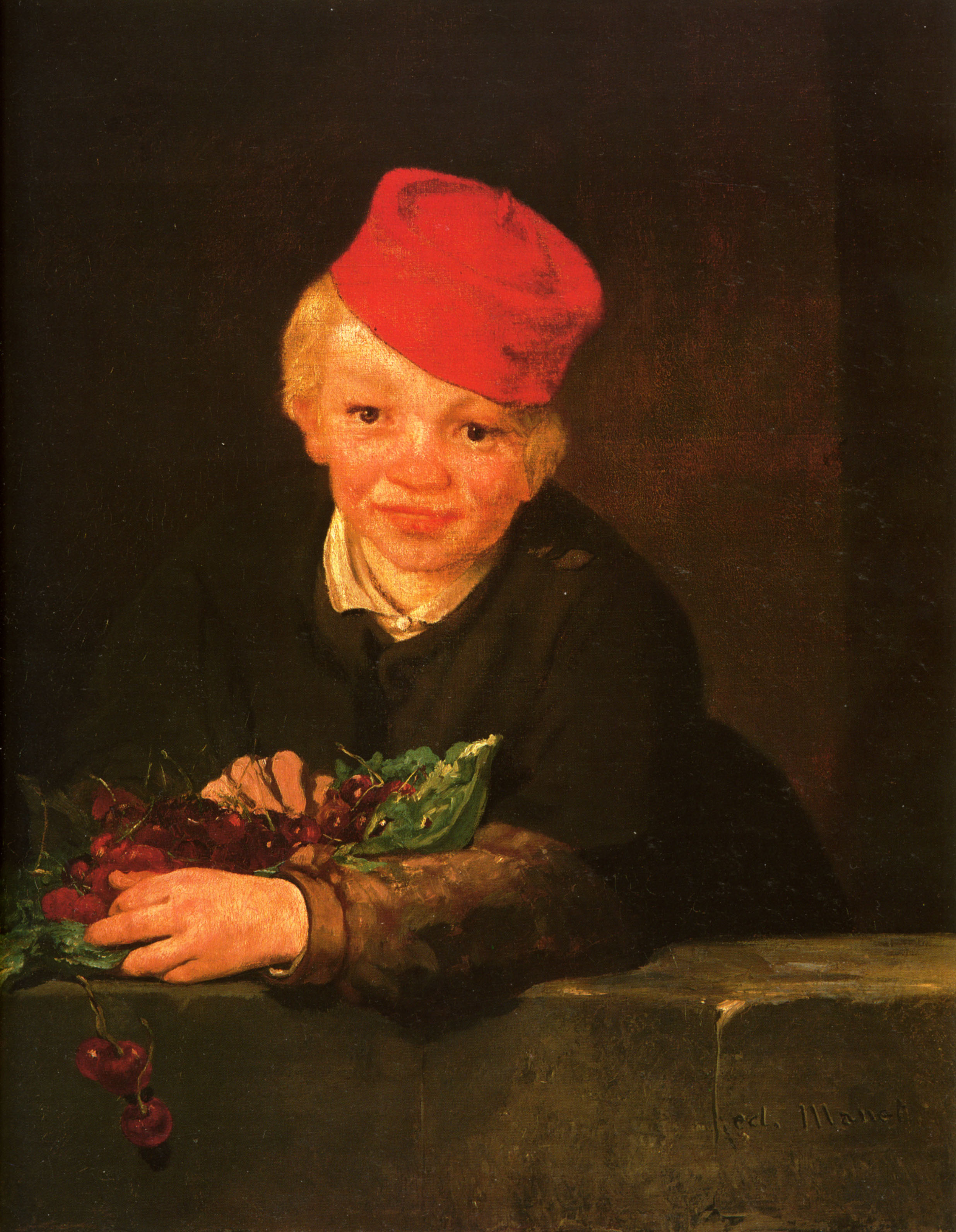 Эдуард Мане. "Мальчик с вишнями". 1859. Национальный музей современного искусства, Лиссабон.