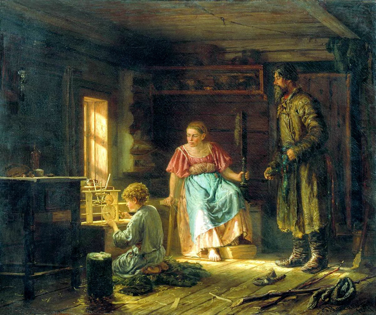 Василий Максимов. Мальчик-механик. 1871.