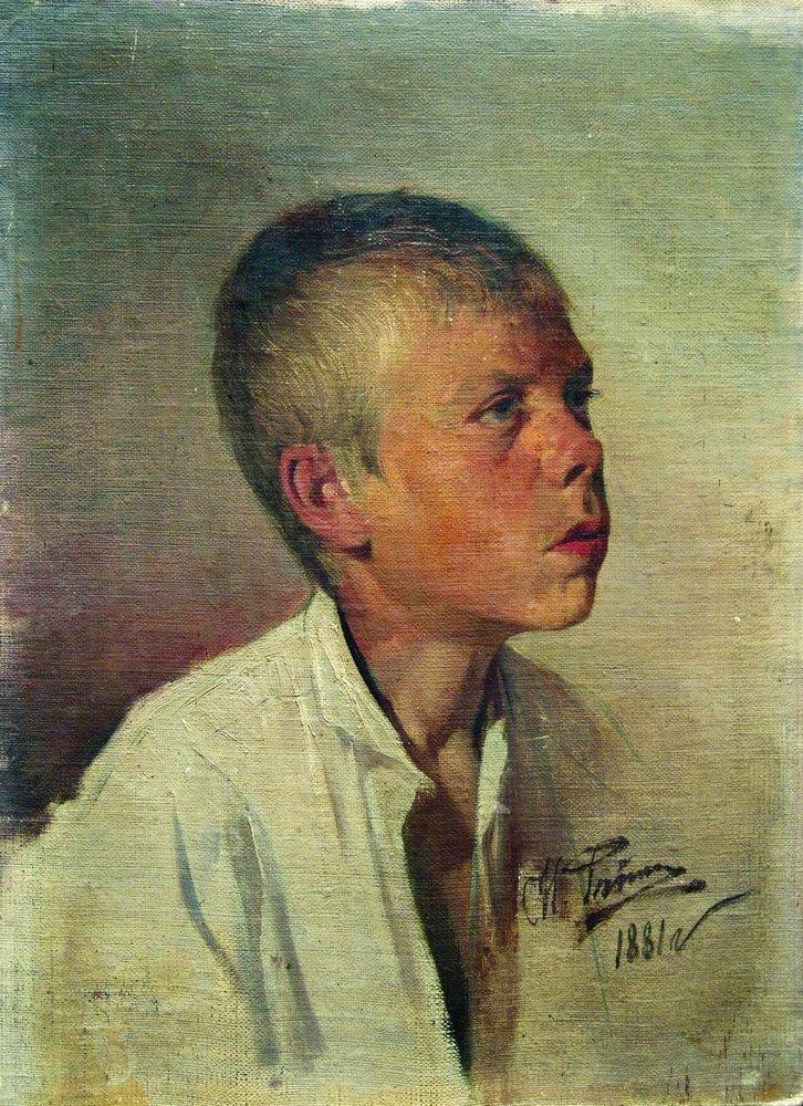 Илья Репин. Портрет мальчика. 1881.