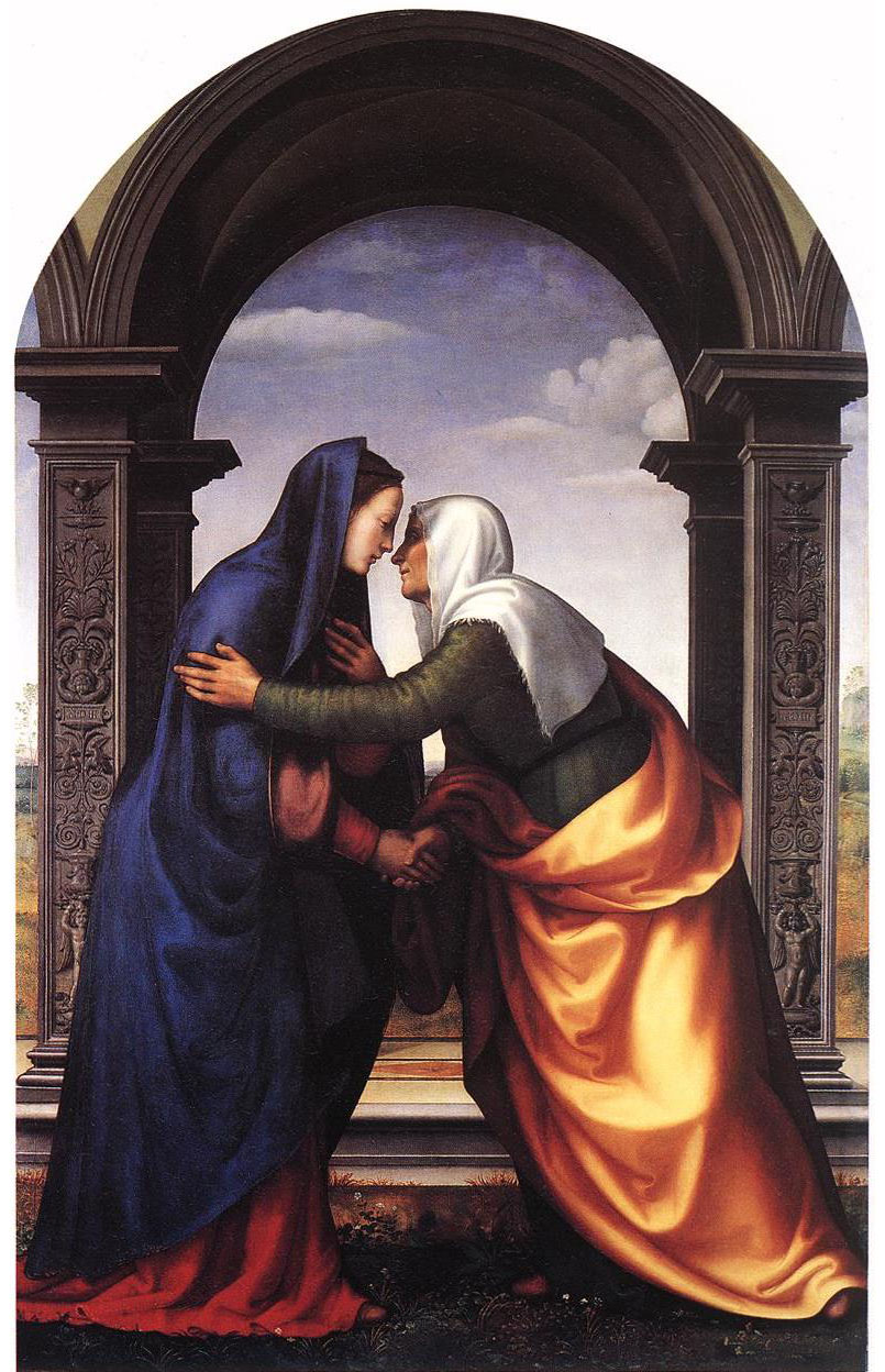 Мариотто Альбертинелли. "Встреча Марии и Елизаветы". 1503. Галерея Уффици, Флоренция.