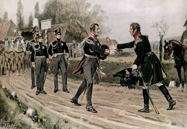 Вольдемар Фридрих. "Встреча короля Пруссии Фридриха-Вильгельма III и императора Александра I в марте 1813 года".