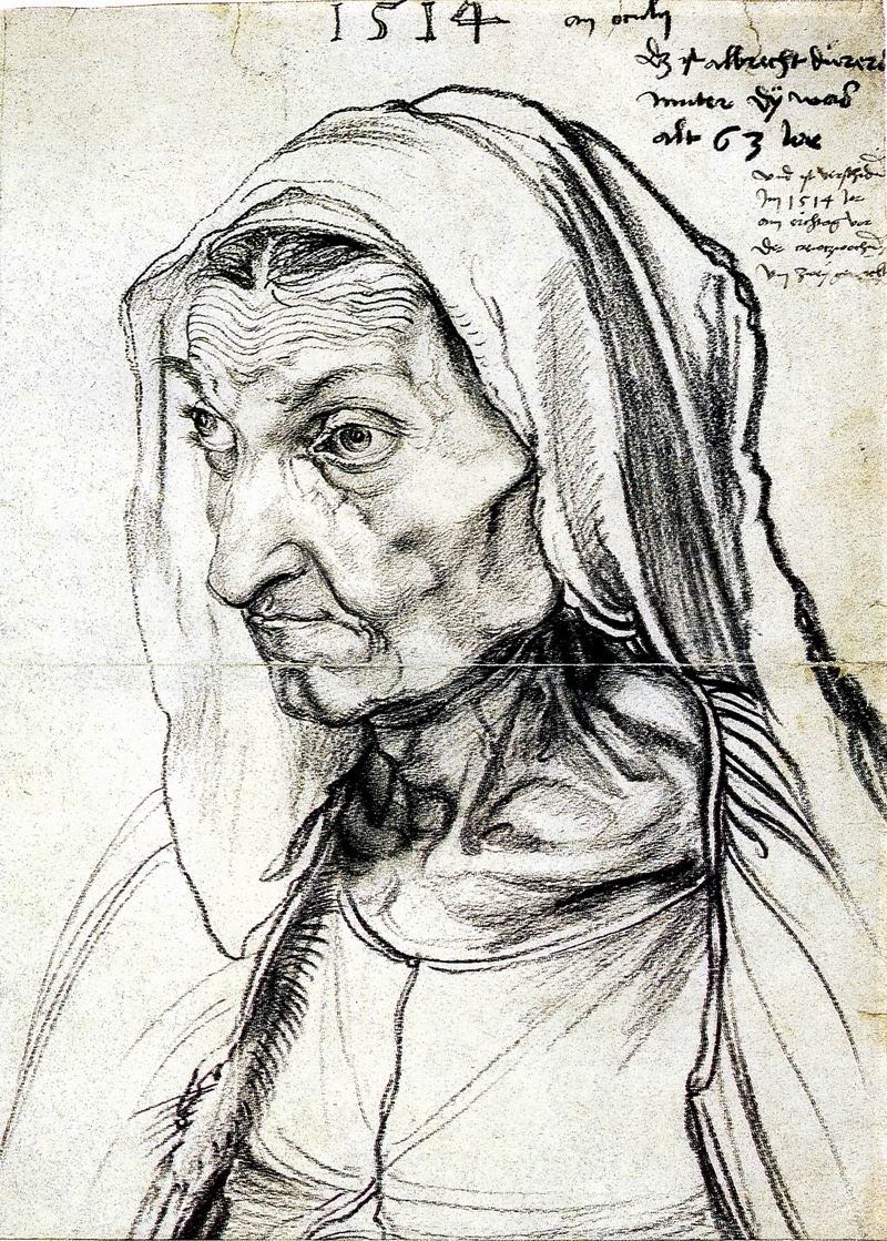 Альбрехт Дюрер. "Портрет матери". 1514.