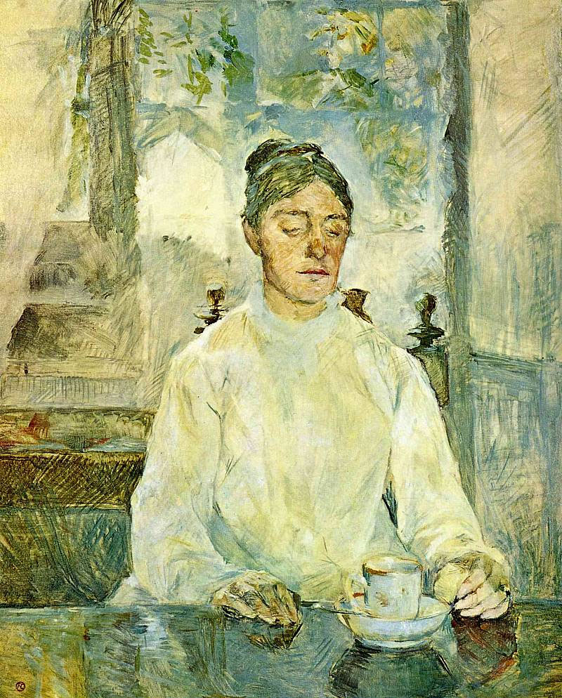Анри де Тулуз-Лотрек. "Мать художника за завтраком". 1881-1883.