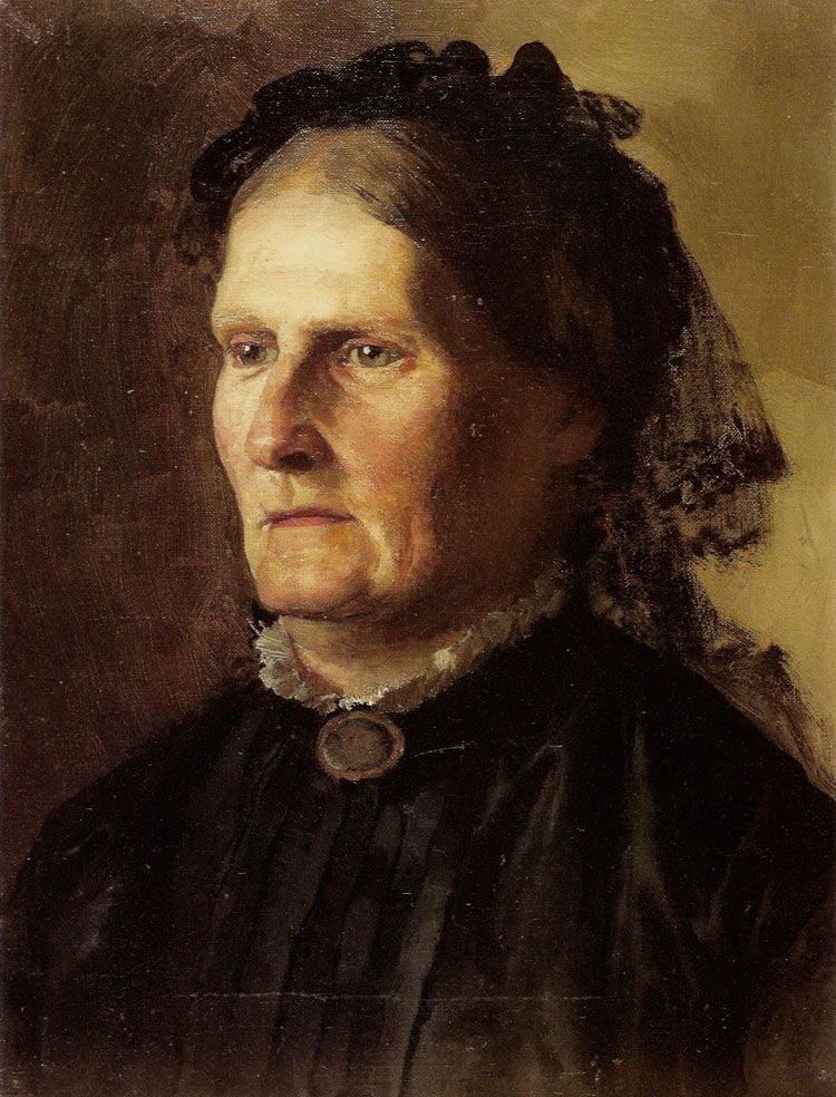 Генрих Семирадский. "Портрет матери художника". 1887.
