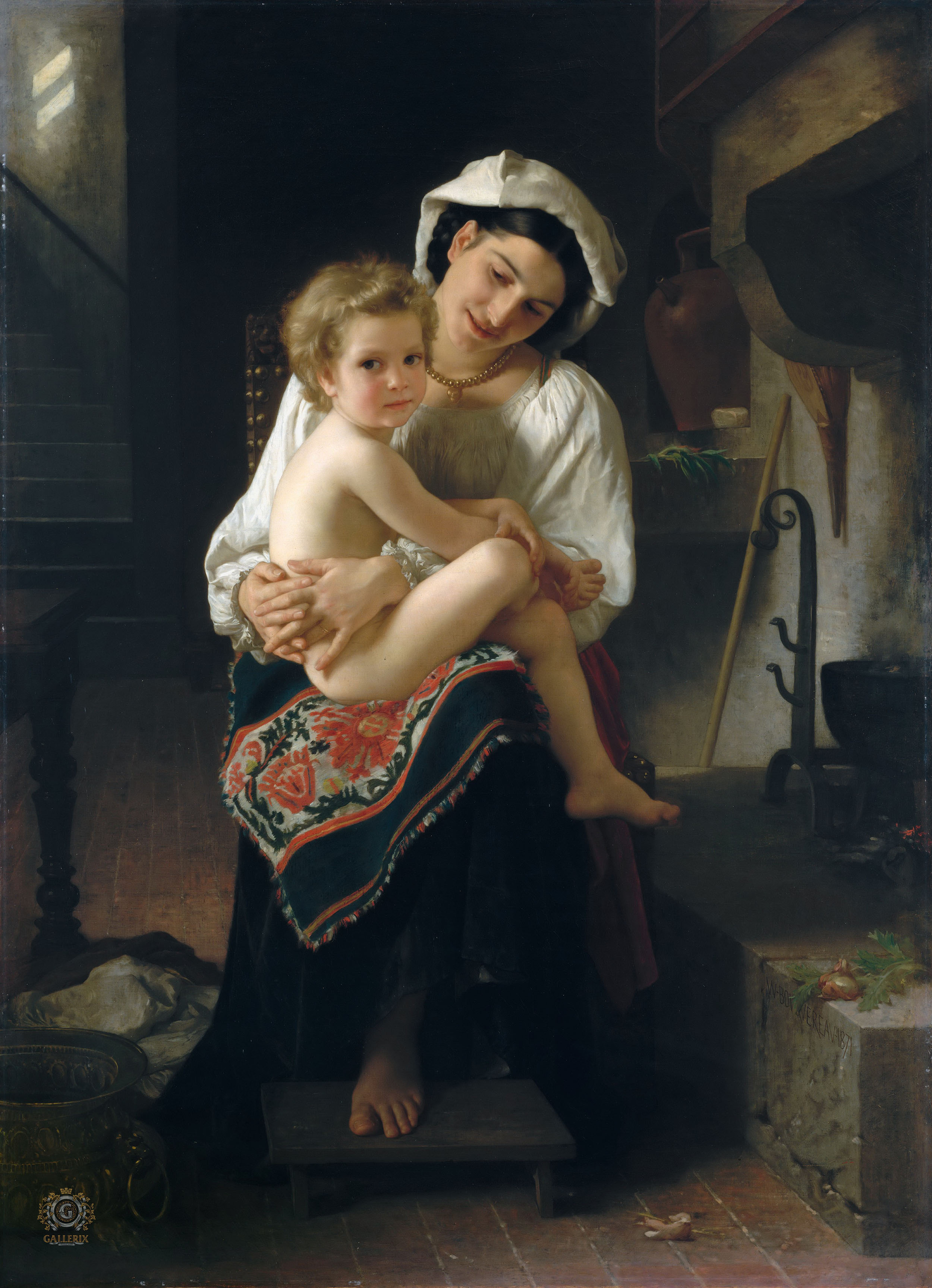 Адольф Вильям Бугро. "Молодая мать с ребёнком". 1871. Музей Метрополитен, Нью-Йорк.