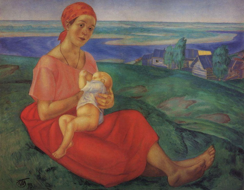 Кузьма Сергеевич Петров-Водкин. "Мать". 1913.