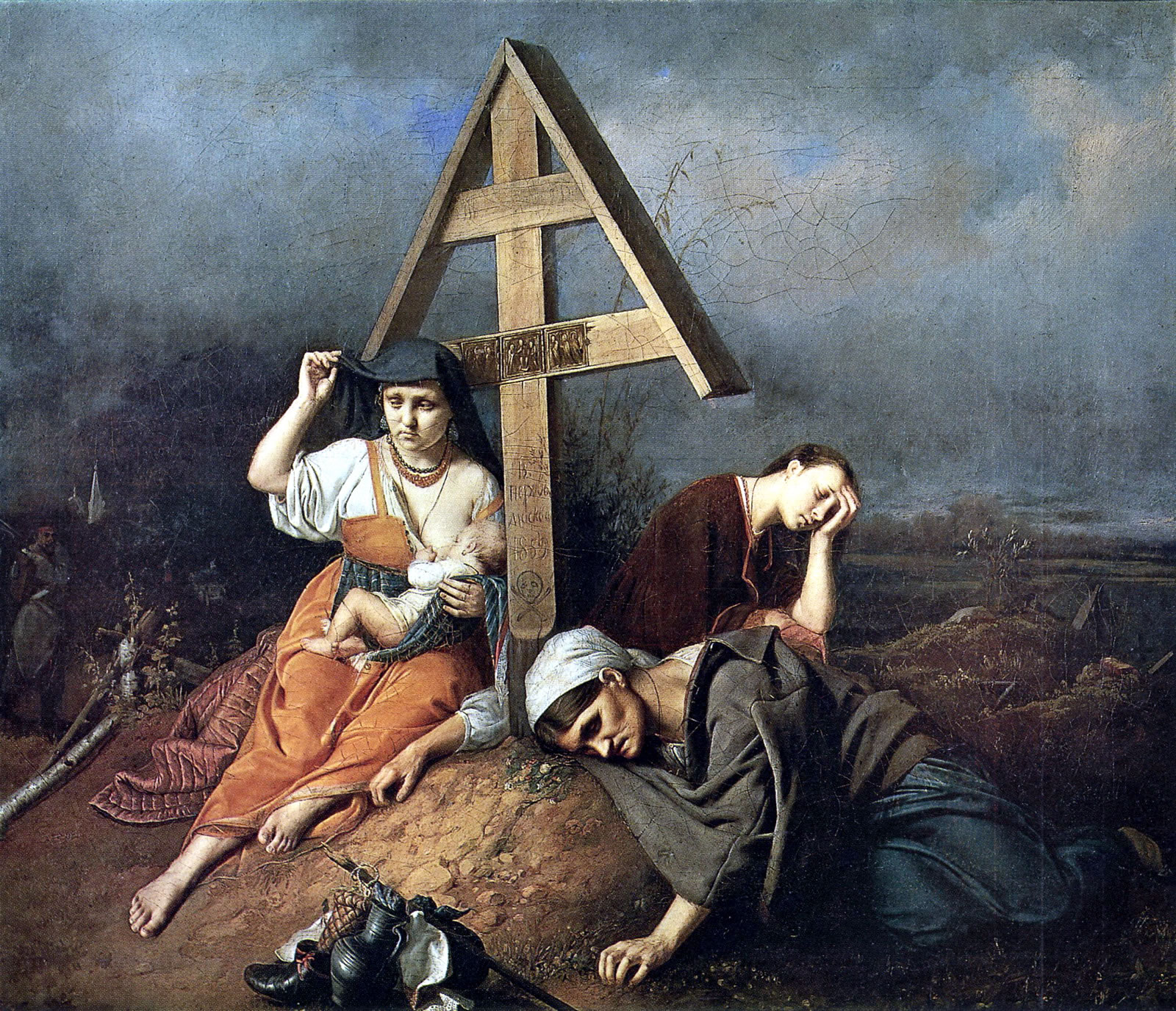 Василий Перов. Сцена на могиле. 1859.