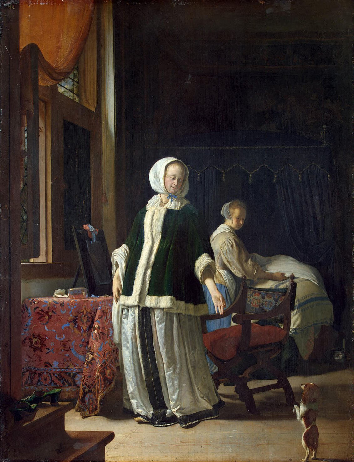 Янс Франс ван Мирис Старший. "Утро мролодой дамы". 1659-1660.