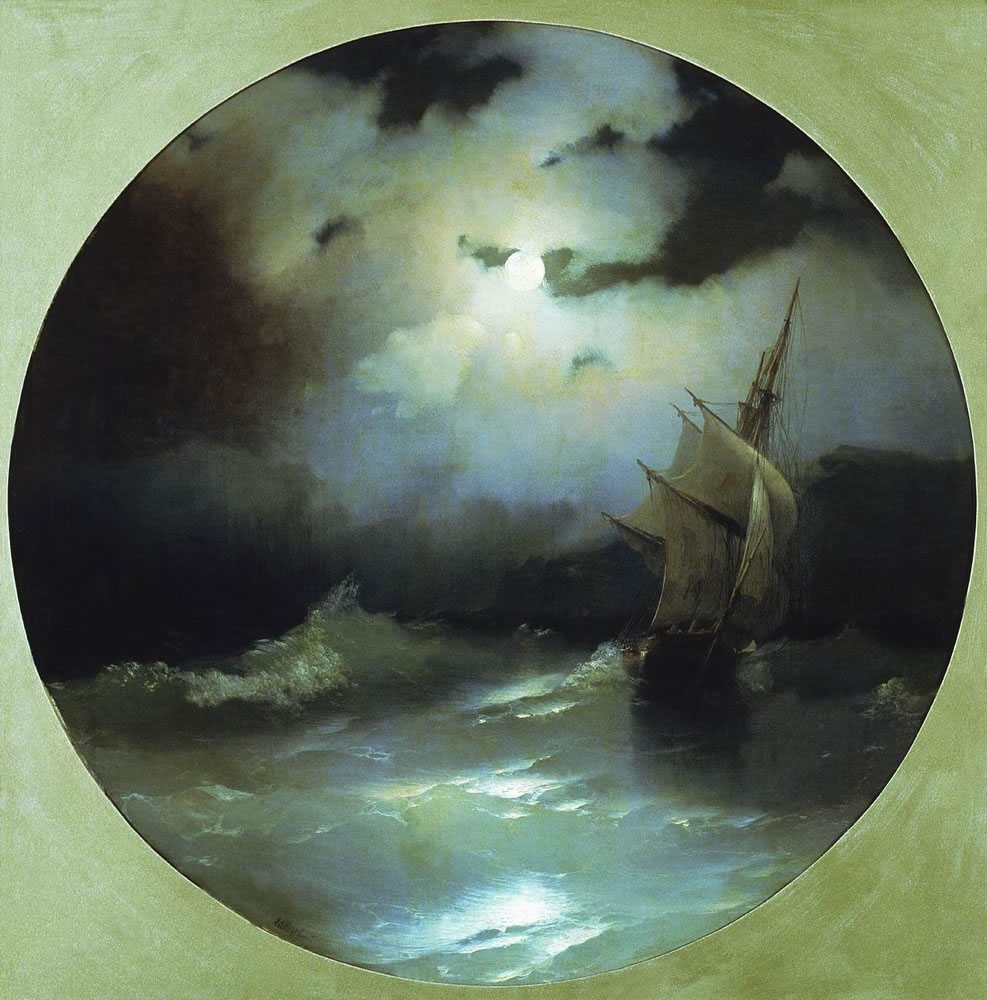 Иван Айвазовский. Море в лунную ночь. 1858.