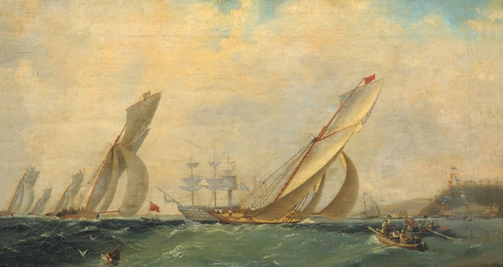 Иван Айвазовский. Фрегат на море. 1838.