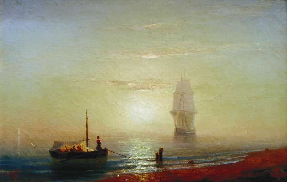 Иван Айвазовский. Закат на море. 1848.