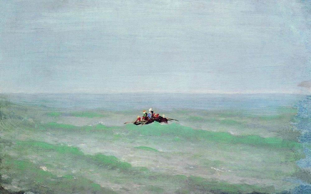 Архип Куинджи. Лодка в море. Крым. До 1875.