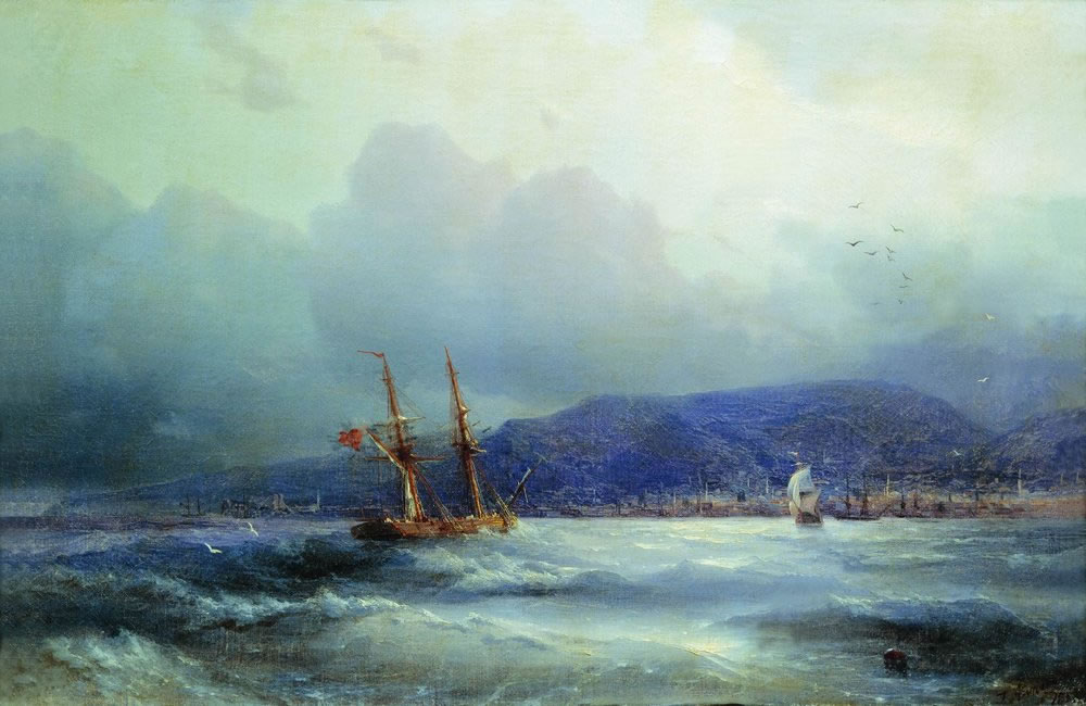 Иван Айвазовский. Трапезунд с моря. 1856.