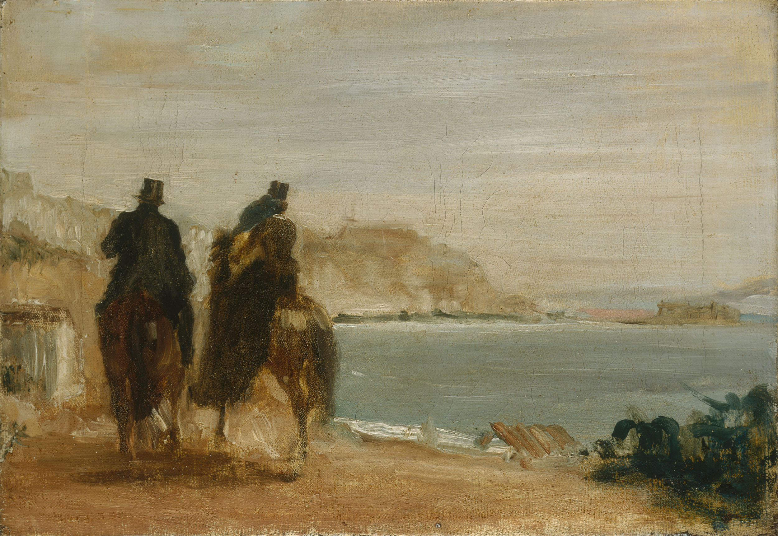 Эдгар Дега. Набережная рядом с морем. Около 1860.