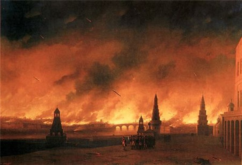 Иван Константинович Айвазовский. "Пожар Москвы 1812 года". 1851. Кремль, Москва.