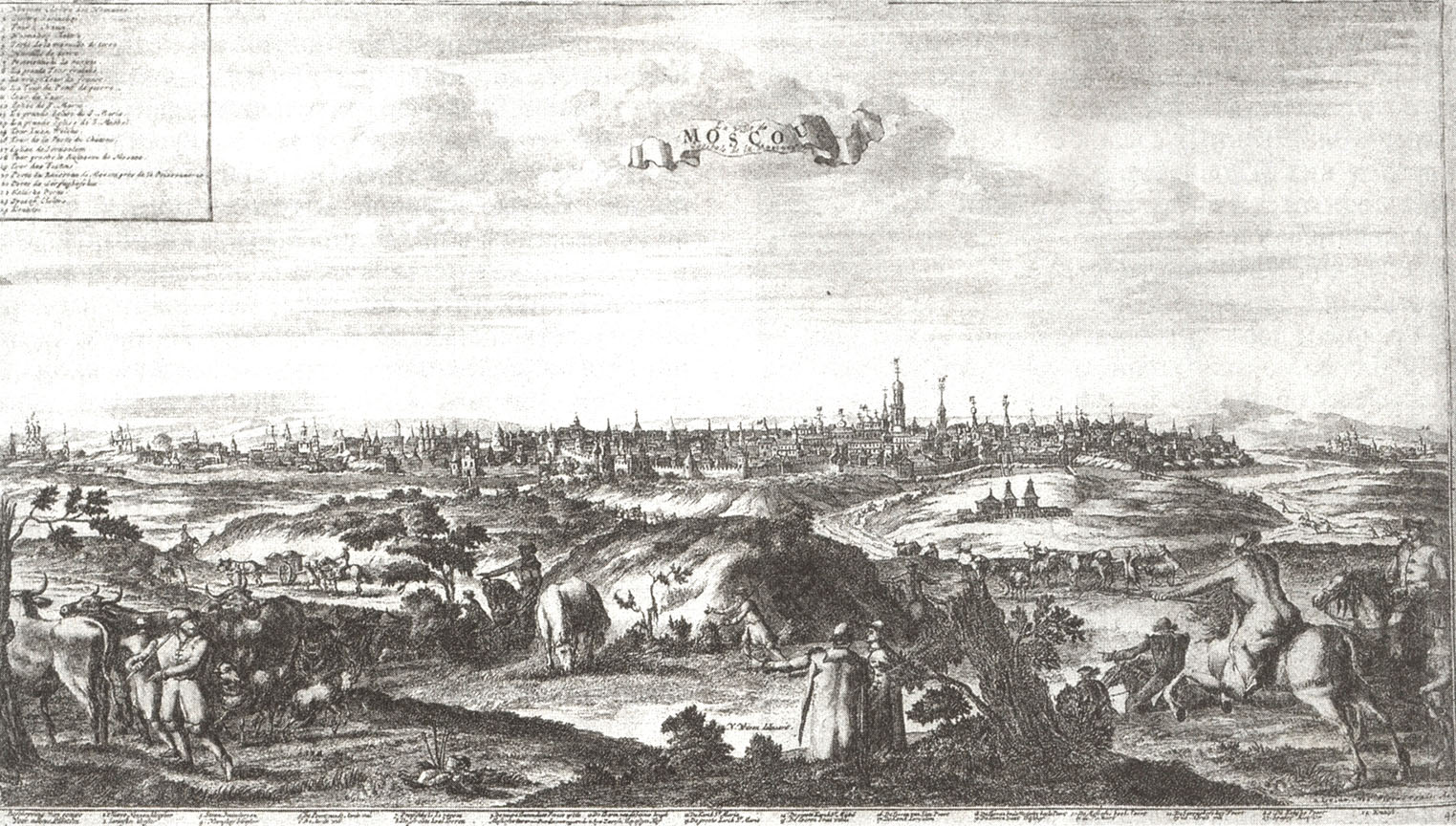 "Панорама Москвы". 1702 год.