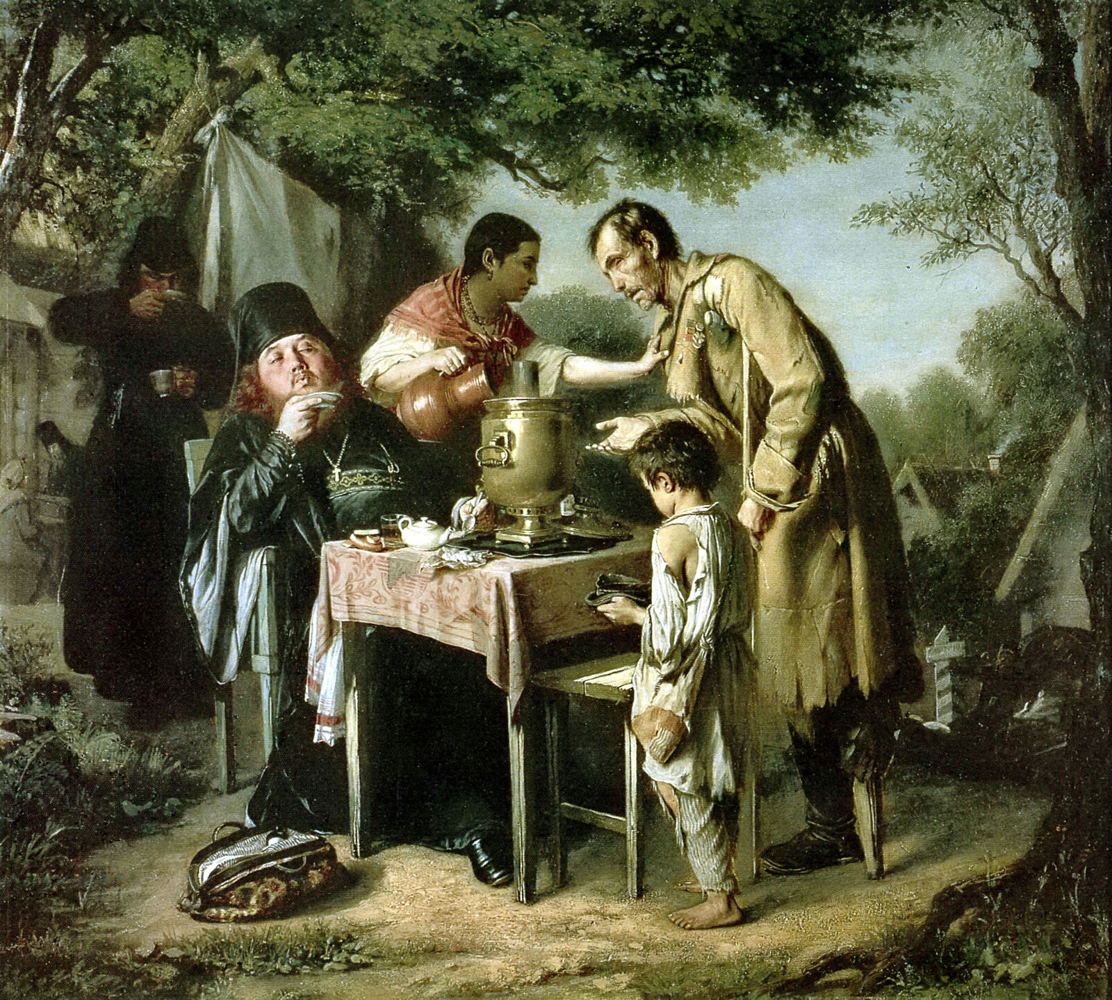 Василий Григорьевич Перов. "Чаепитие в Мытищах, близ Москвы". 1862.