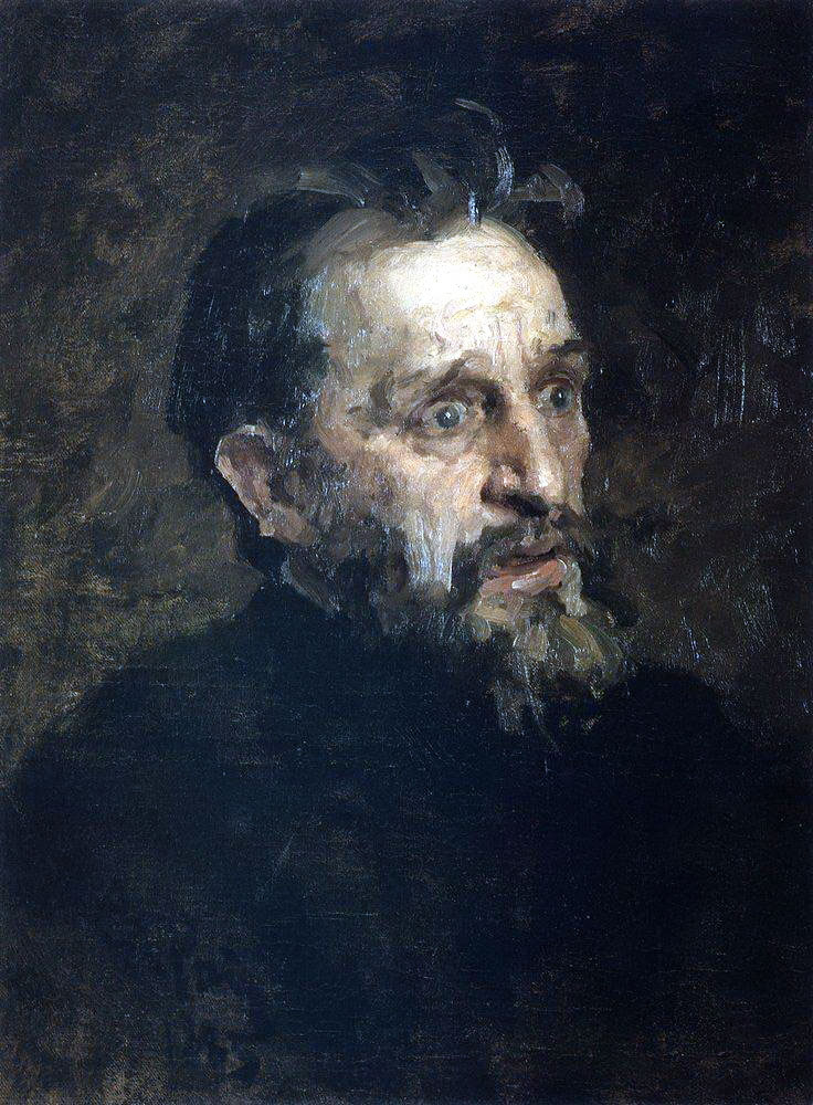 Илья Ефимович Репин. "Мужская голова". 1883.