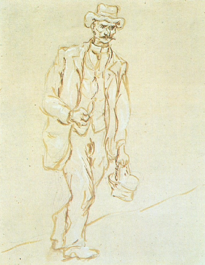 Пабло Пикассо. "Мужчина с корзиной". 1920.