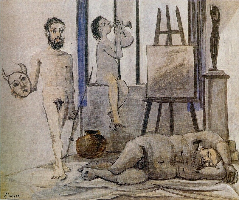 Пабло Пикассо. "Обнажённые мужчины". 1942.