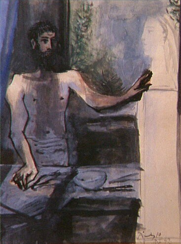 Пабло Пикассо. "Фигура мужчины (Скульптор)". 1942.