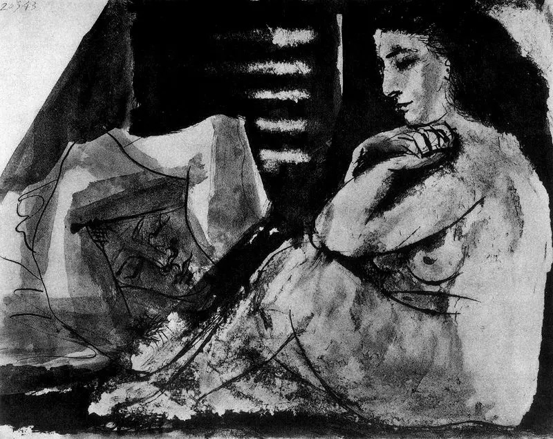 Пабло Пикассо. "Спящий мужчина и сидящая женщина". 1943. Частная коллекция.