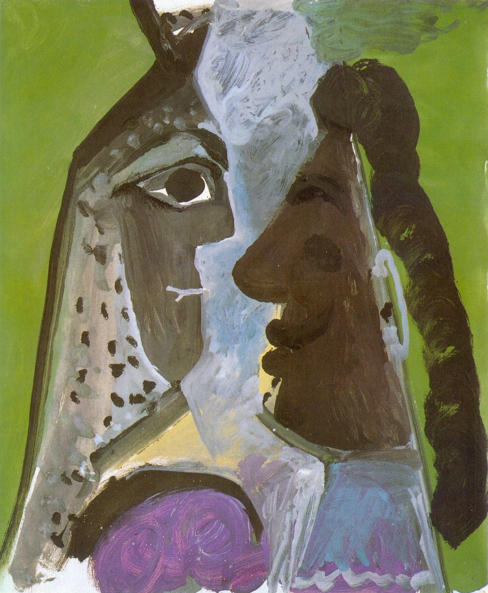 Пабло Пикассо. "Лица мужчины и женщины". 1967. Частная коллекция.
