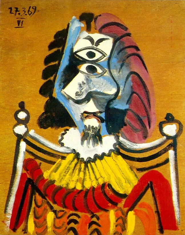 Пабло Пикассо. "Мужчина в кресле". 27.03.1969.