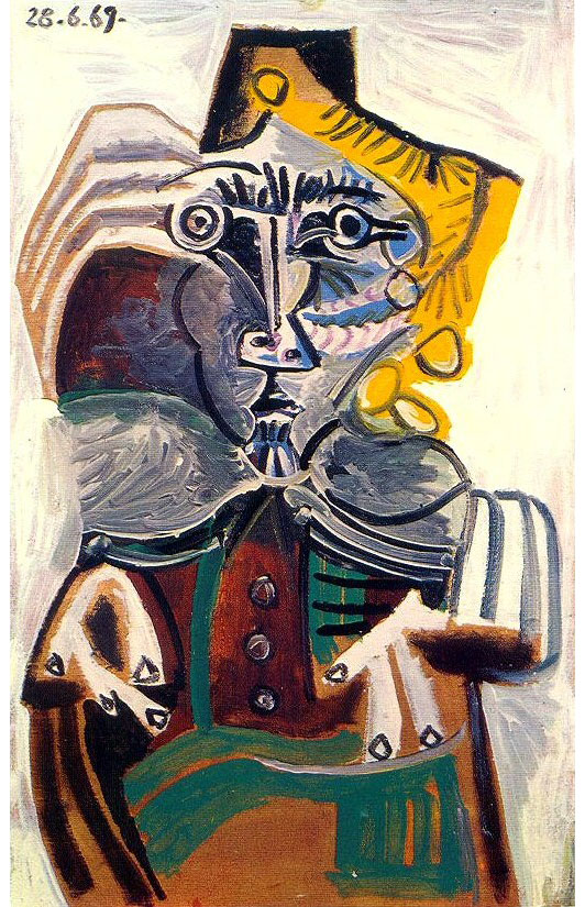 Пабло Пикассо. "Мужчина в кресле". 28.06.1969.