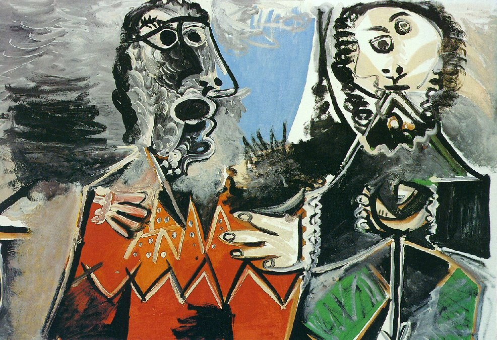 Пабло Пикассо. "двое мужчин". 1969.
