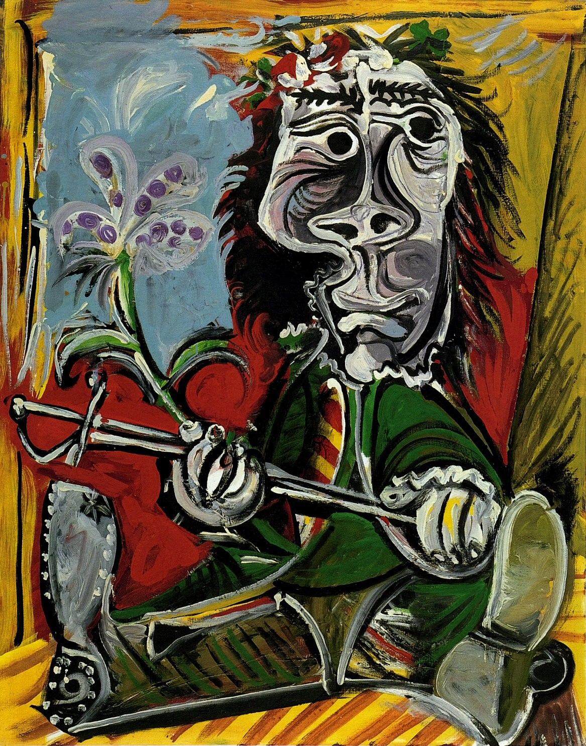 Пабло Пикассо. "Мужчина со шпагой и цветком". 1969. Частная коллекция.